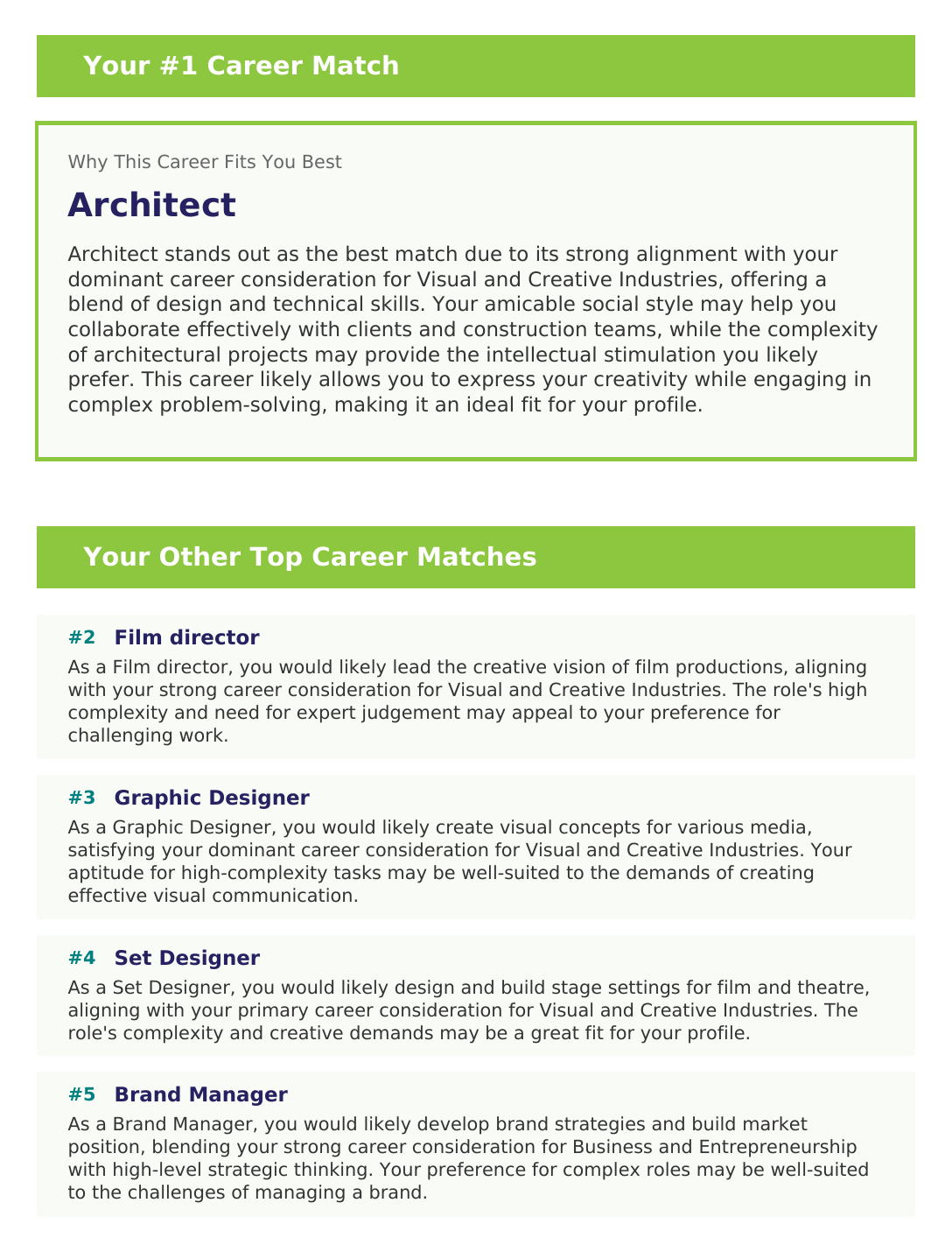 Sample Career Compass report preview